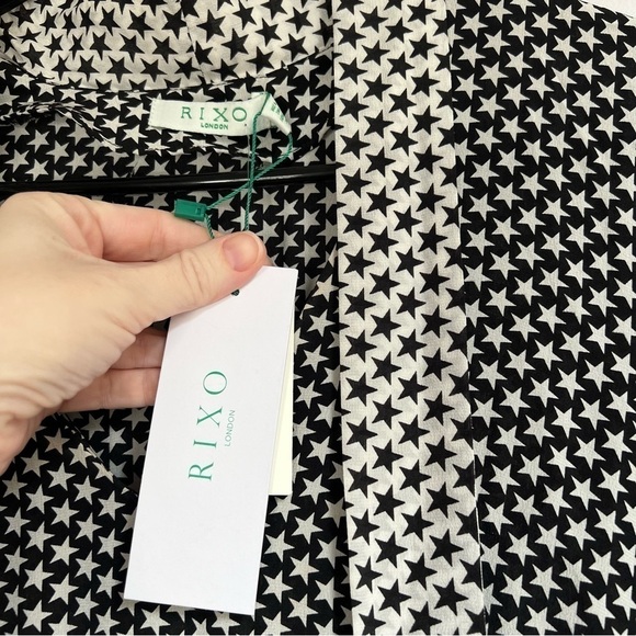 Rixo London Stella Mini Star Midi Silk Dress size Large - Picture 8 of 9